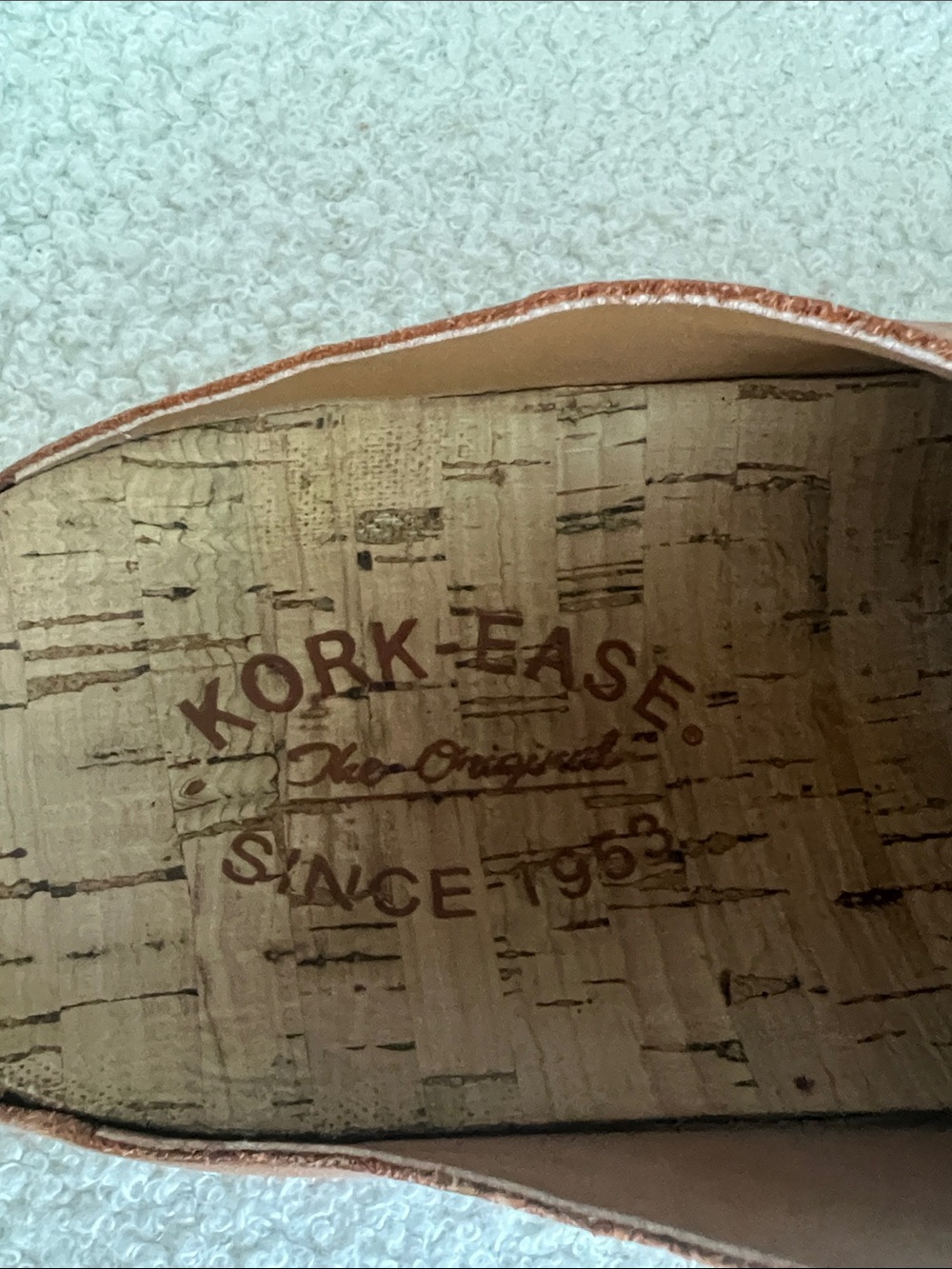Kork-Ease Cognac Leather Crossover Slide Sandals - Picture 4 of 5